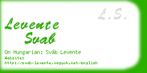 levente svab business card