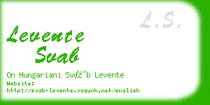 levente svab business card